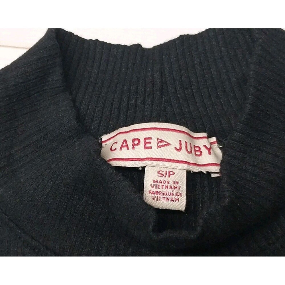 Cape Juby Tank Top Womens Junior Size Small Fitted Mock Neck Ribbed Work Y2K 90s - Picture 3 of 8